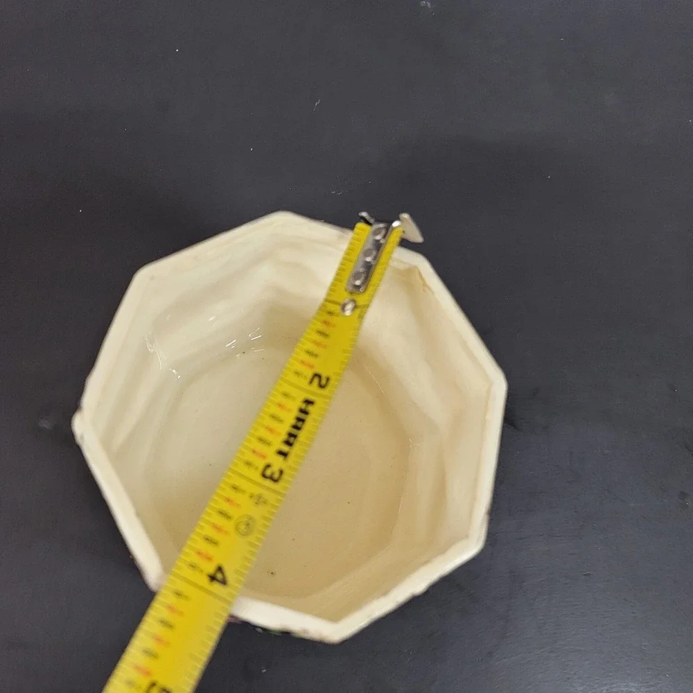 VINTAGE JAMAKATA Y. K. JAR FLOWER MOTIF‎ DECOR MADE IN JAPAN Missing Lid